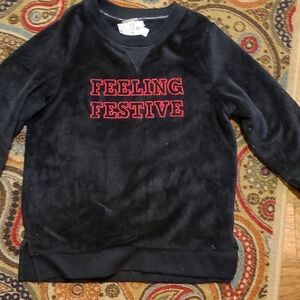 Black microfleece sweatshirt